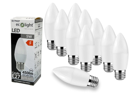 10x Żarówka LED CANDLE E27 5W 4000K.jpg