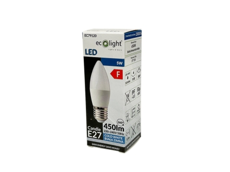 Żarówka LED CANDLE E27 5W 6000K - karton.jpg