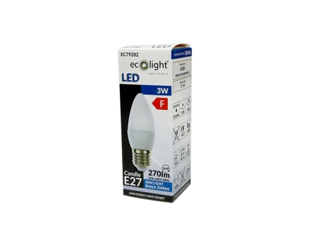 Żarówka LED CANDLE E27 3W 6000K - karton.jpg