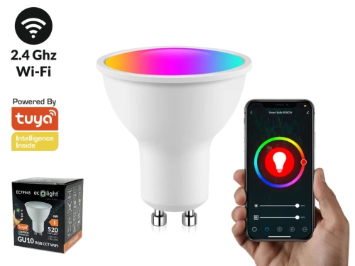 Przejdź do produktu Żarówka LED GU10 6W RGB CCT Wifi tuya