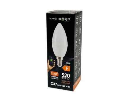 Żarówka LED CANDLE E14 6W RGB CCT Wifi tuya - karton.jpg