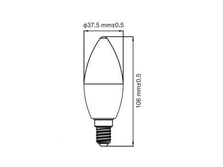 Żarówka LED CANDLE E14 6W RGB CCT Wifi tuya - wymiary.jpg