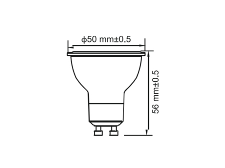Żarówka LED GU10 6W RGB CCT Wifi tuya - wymiary.jpg