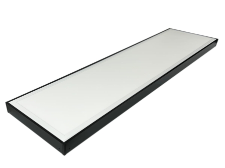Ramka natynkowa do paneli LED 120x30 Czarna - skos.jpg
