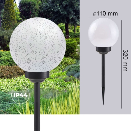Solarny Słupek Ogrodowy LED SSO-5 okrągły klosz - wymiar.jpg