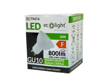 Zarowka LED GU10 10W 3000K - karton.jpg