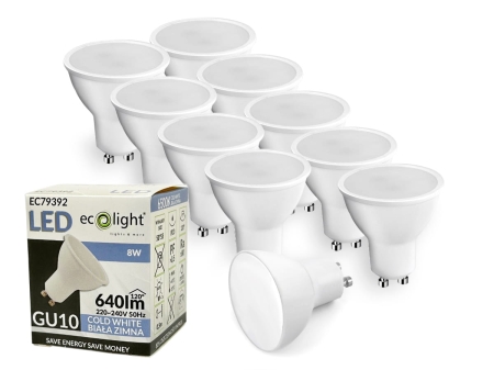 10x Zarowka LED GU10 8W 6500K.jpg