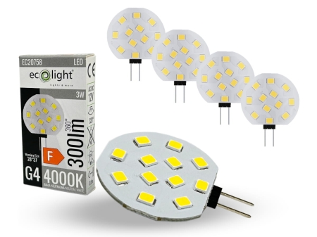 5x Zarowka LED G4 PASTYLKA 3W 12V ACDC 4000K.jpg