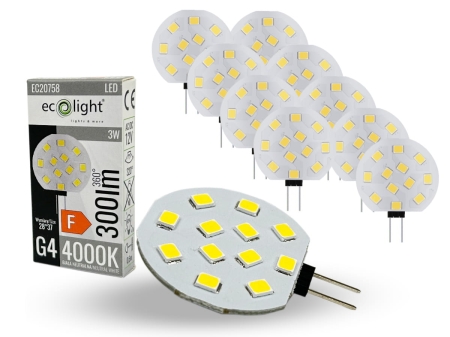 10x Zarowka LED G4 PASTYLKA 3W 12V ACDC 4000K.jpg