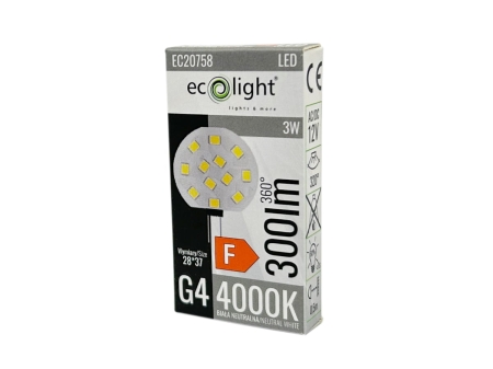Zarowka LED G4 PASTYLKA 3W 12V ACDC 4000K - karton.jpg