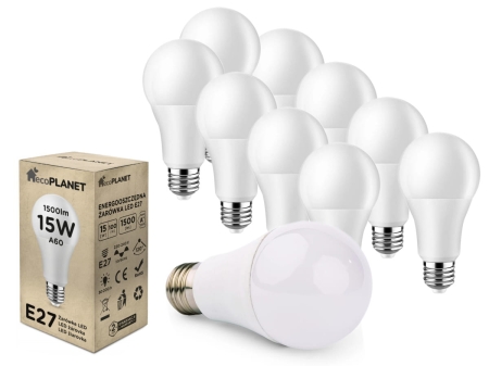 10x Zarowka LED ecoPLANET E27 A60 15W 4000K.jpg