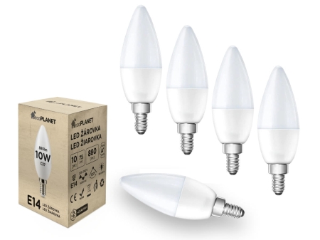 5x Zarowka LED ecoPLANET E14 10W 4000K swieczka.jpg
