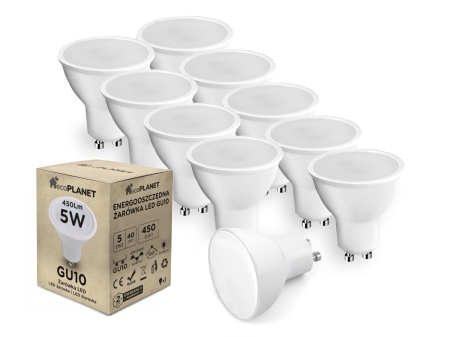 10x Zarowka LED ecoPLANET GU10 5W 4000K.jpg