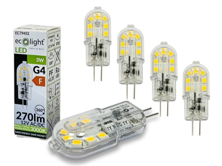 5x Zarowka LED G4 3W 12V ACDC 3000K gl.jpg