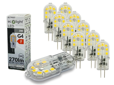 10x Zarowka LED G4 3W 12V ACDC 4000K gl.jpg
