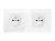 2x Gniazdo pojedyncze Fi60 Biale + ramka - front.jpg