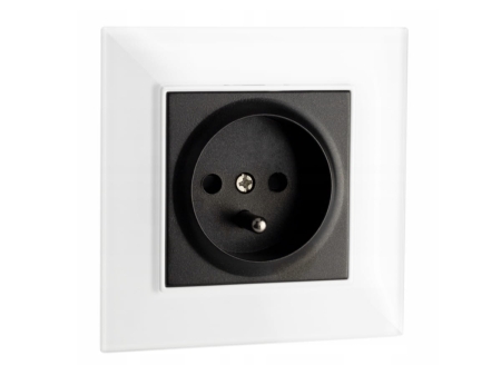 Gniazdo pojedyncze Fi60 Czarne + ramka biala.jpg