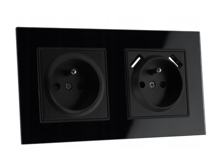 2x Gniazdo pojedyncze + USB Fi60 Czarne + ramka.jpg