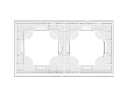 Ramka Szklana Podwójna do Gniazda Fi60 Biała -- 02.jpg