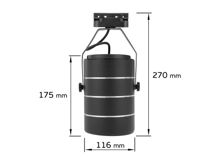 Lampa szynowa LED 1F PREMIUM 23W CZARNA - wymiary.jpg