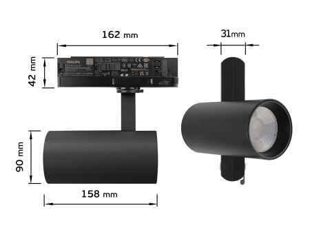 Lampa Szynowa LED Ascela 4000K Czarna 3F -- wymiary30W.jpg