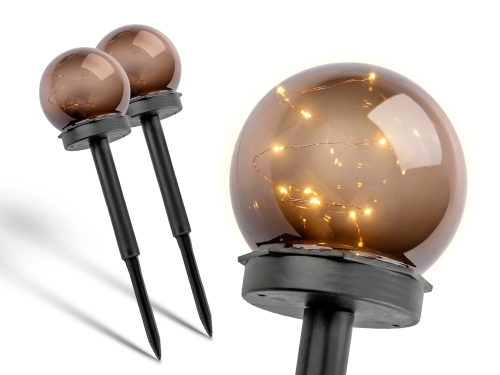 Przejdź do produktu 2x Słupek ogrodowy Solar LED GLOBE 3000K IP44