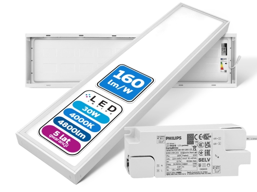 Przejdź do produktu Panel natynkowy LED 120x30 Almach 160 30W 4000K
