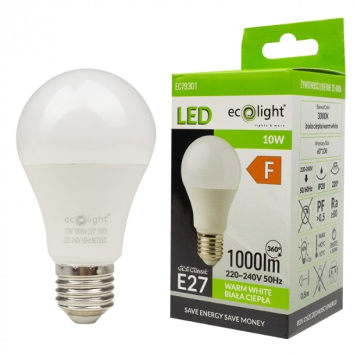 Przejdź do produktu Żarówka LED CLASSIC E27 10W=80W 3000K Ciepła