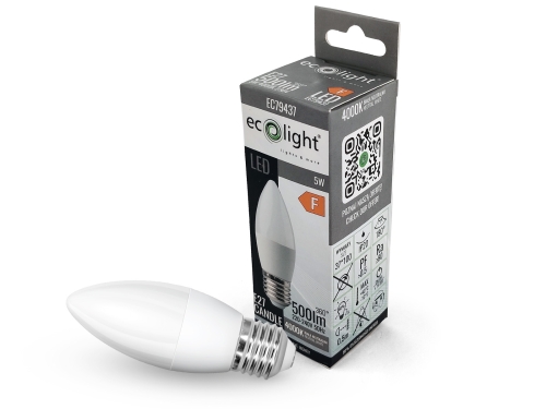 Przejdź do produktu Żarówka LED CANDLE E27 5W 4000K