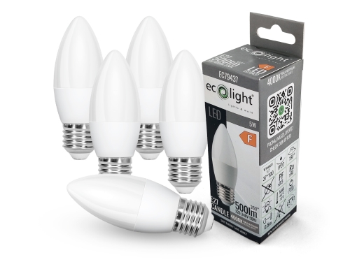 Przejdź do produktu 5x Żarówka LED CANDLE E27 5W 4000K