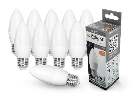 Przejdź do produktu 10x Żarówka LED CANDLE E27 5W 4000K