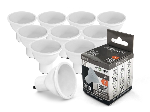 Przejdź do produktu 10x żarówka LED GU10 2W 4000K