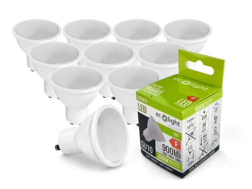 Przejdź do produktu 10x żarówka LED GU10 10W 3000K