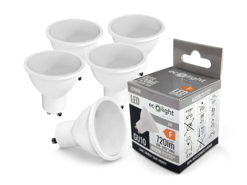 Przejdź do produktu 5x żarówka LED GU10 8W 4000K