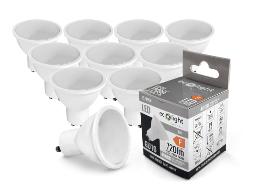 Przejdź do produktu 10x żarówka LED GU10 8W 4000K
