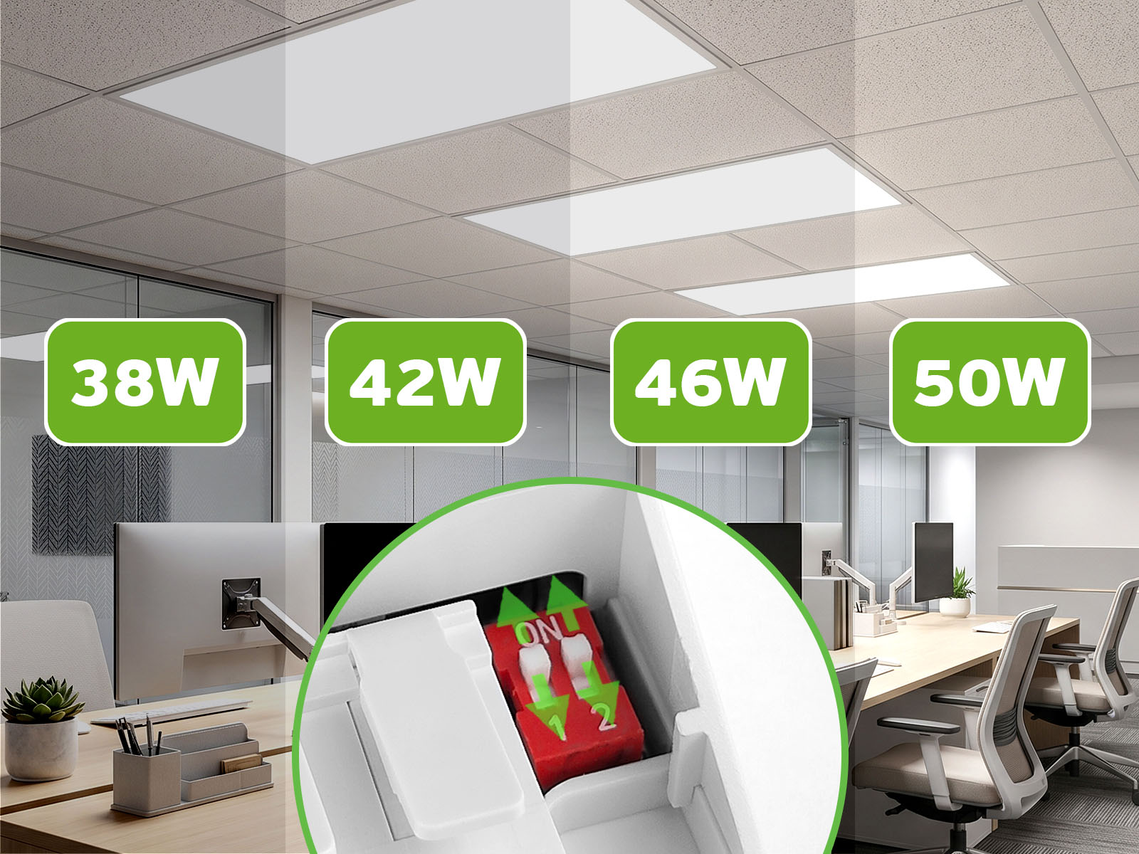 Panel podtynkowy LED 120x60 Almach CCT 38/42/46/50W 3000/4000/5000K