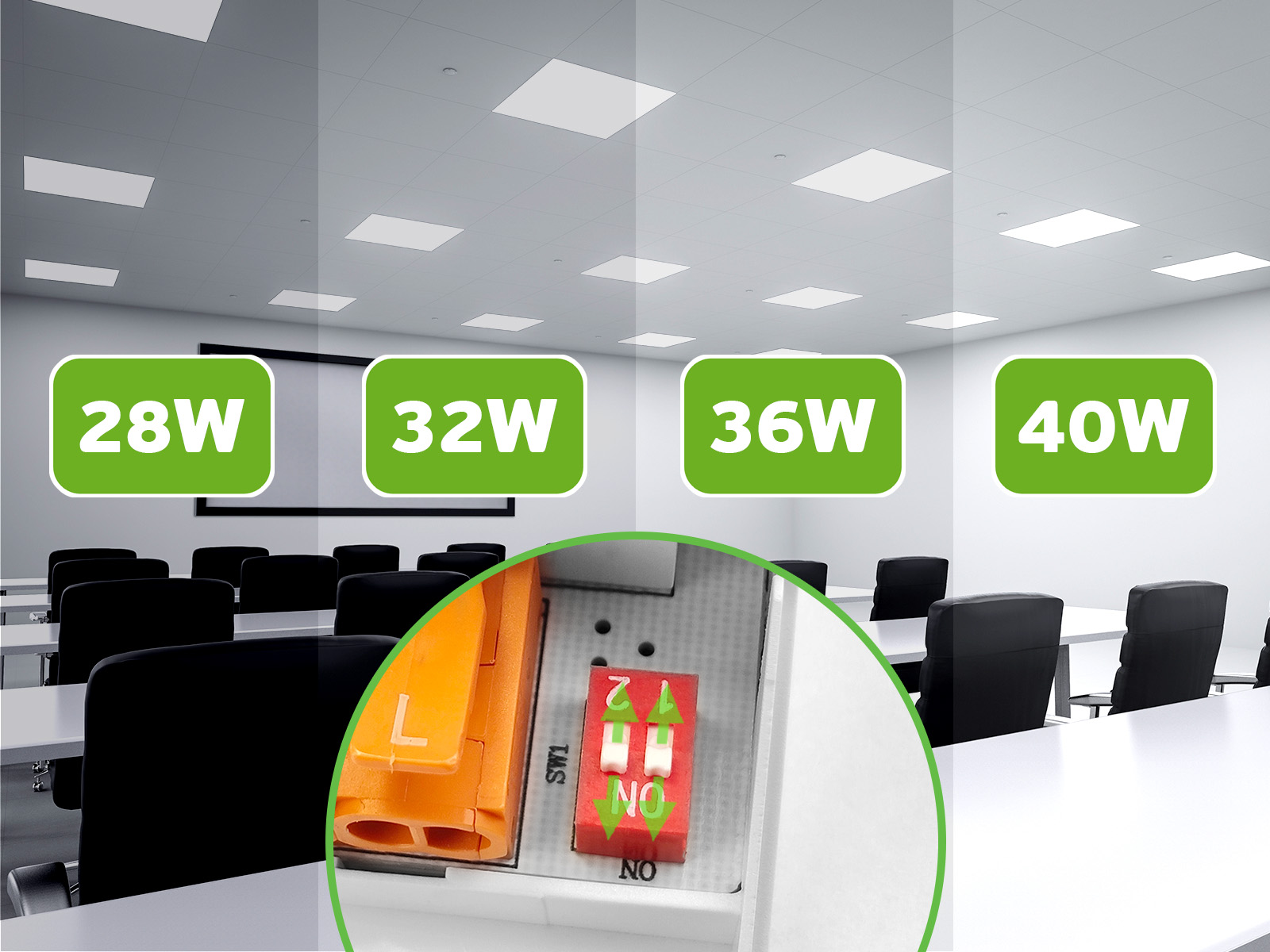 Panel podtynkowy LED 60x60 Almach CCT 28/32/36/40W 3000/4000/5000K