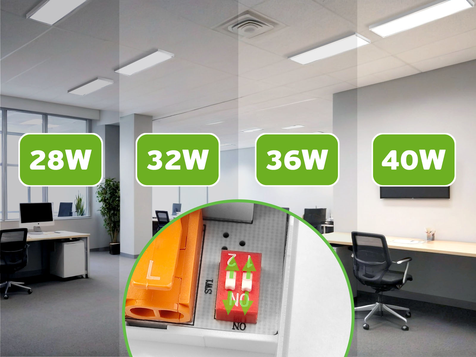 Panel natynkowy LED 120x30 Almach CCT 28/32/36/40W 3000/4000/5000K