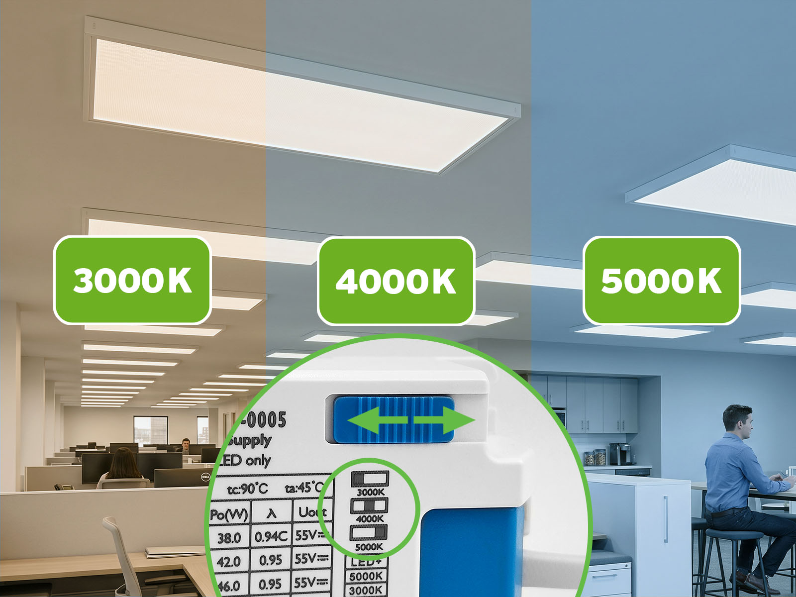 Panel natynkowy LED 120x60 Almach CCT 38/42/46/50W 3000/4000/5000K