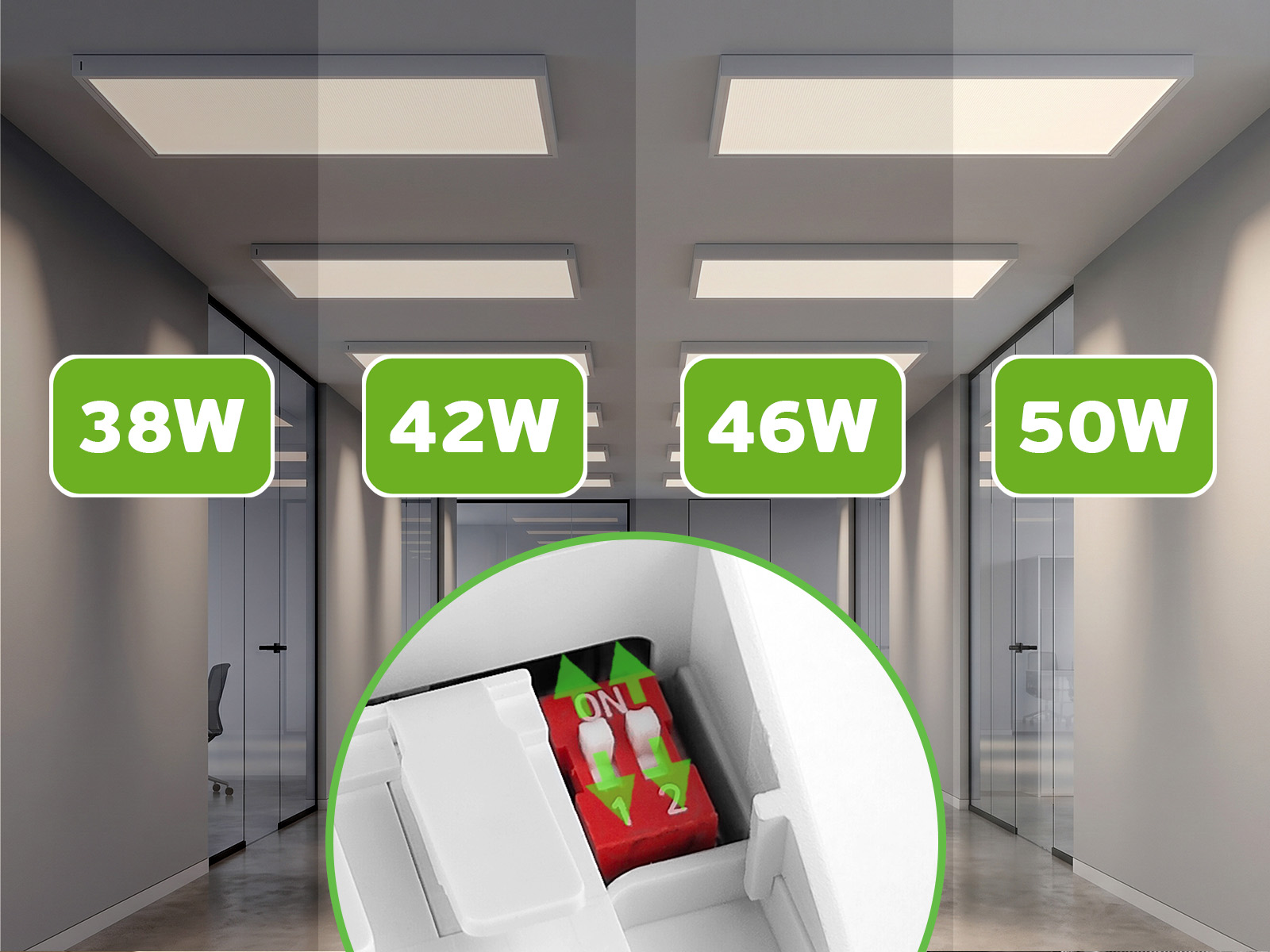 Panel natynkowy LED 120x60 Almach CCT 38/42/46/50W 3000/4000/5000K