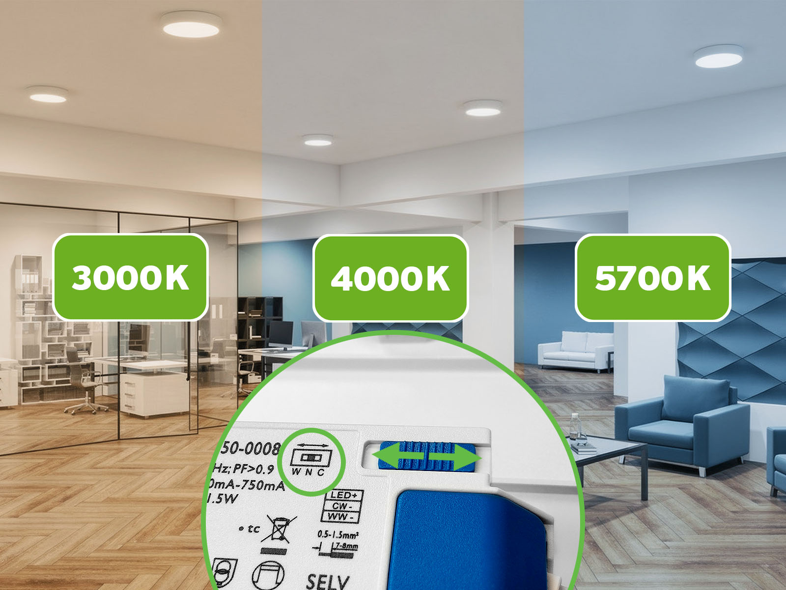 Barwa Plafon LED Polari 20/30W 3000/4000/5700K