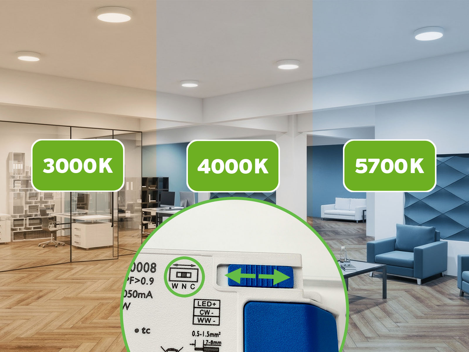 Barwa Plafon LED Polari 28/40W 3000/4000/5700K