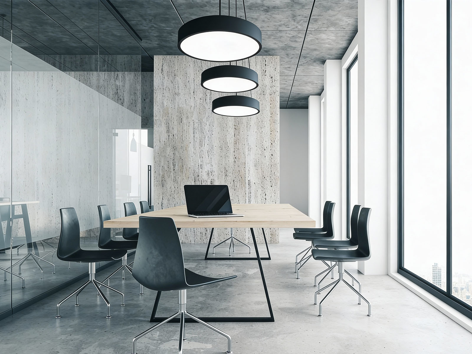 Wizualizacja Plafon LED Polari 28/40W 3000/4000/5700K Czarny