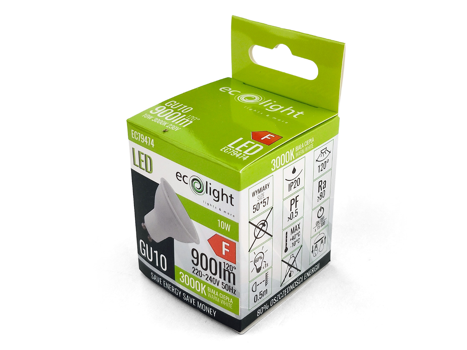 Żarówka LED GU10 10W 3000K -- 02.jpg