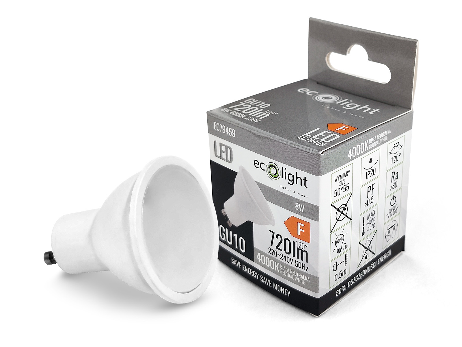 Żarówka LED GU10 8W ~ 60W 4000K barwa biała Neutralna -- 01.jpg